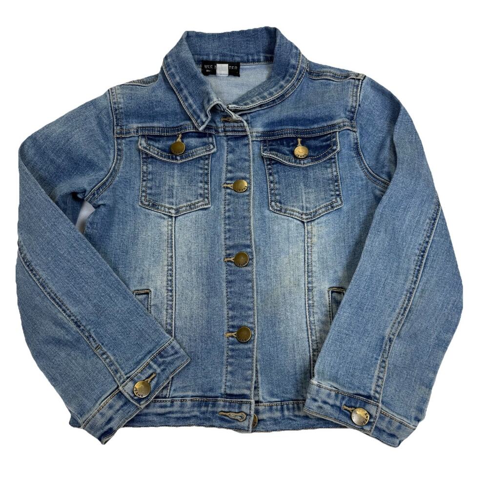 Wee Monster Denim Jacket Kid’s Sz 8 “Let’s Taco Bout It” Back Graphic